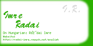 imre radai business card